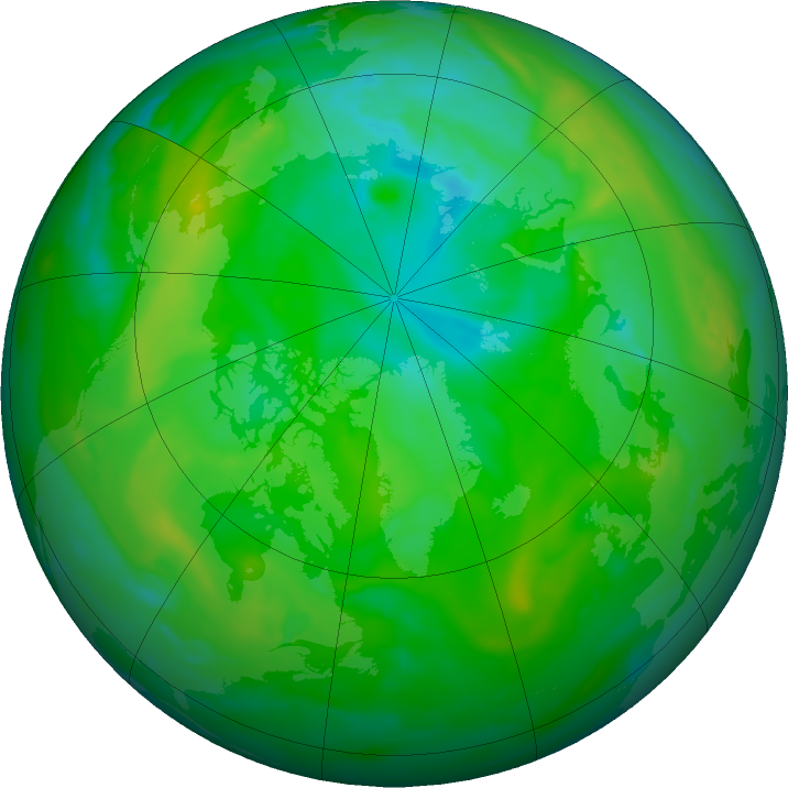 Arctic ozone map for 23 July 2022